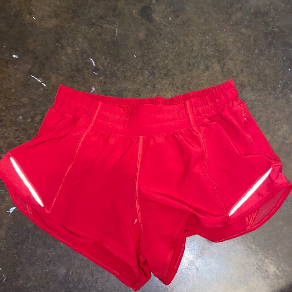 Red hotty hot Lululemon shorts